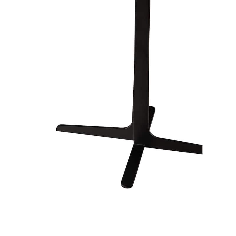 Glass Top Side End Drink Table, Small Modern Round Coffee Table