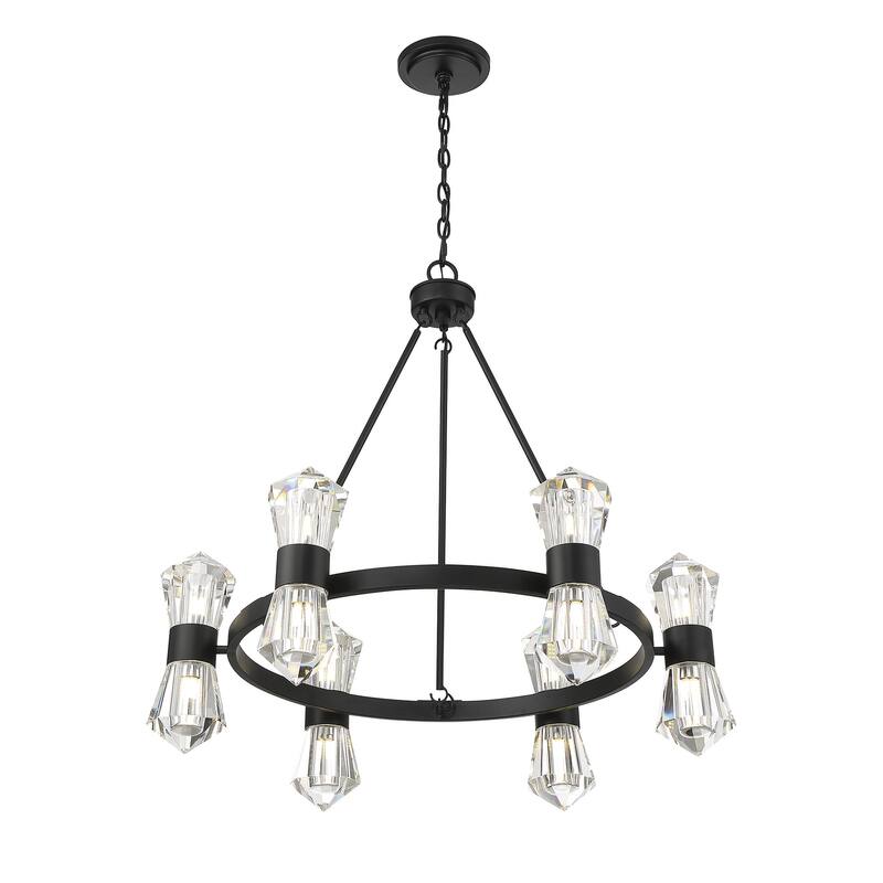 Dryden 12-Light Chandelier in Matte Black