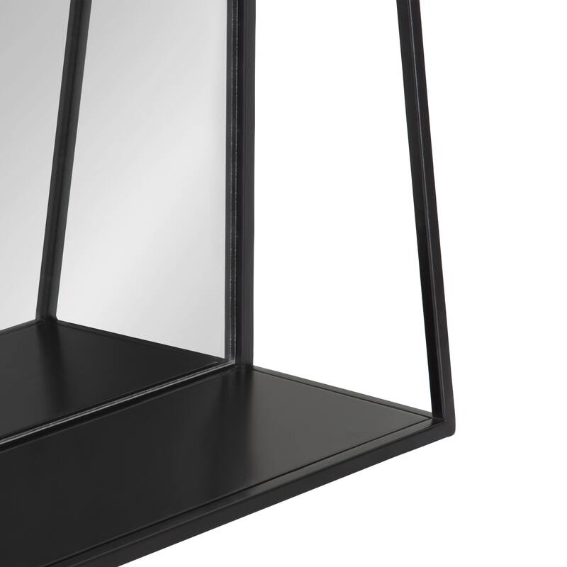 Kate and Laurel Lintz Metal Framed Mirror with Shelf