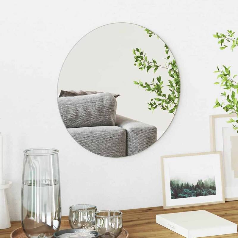 vidaXL Wall Mirror Square 15.75 x 15.75 in Tempered Glass - 15.75 x 15.75 inch