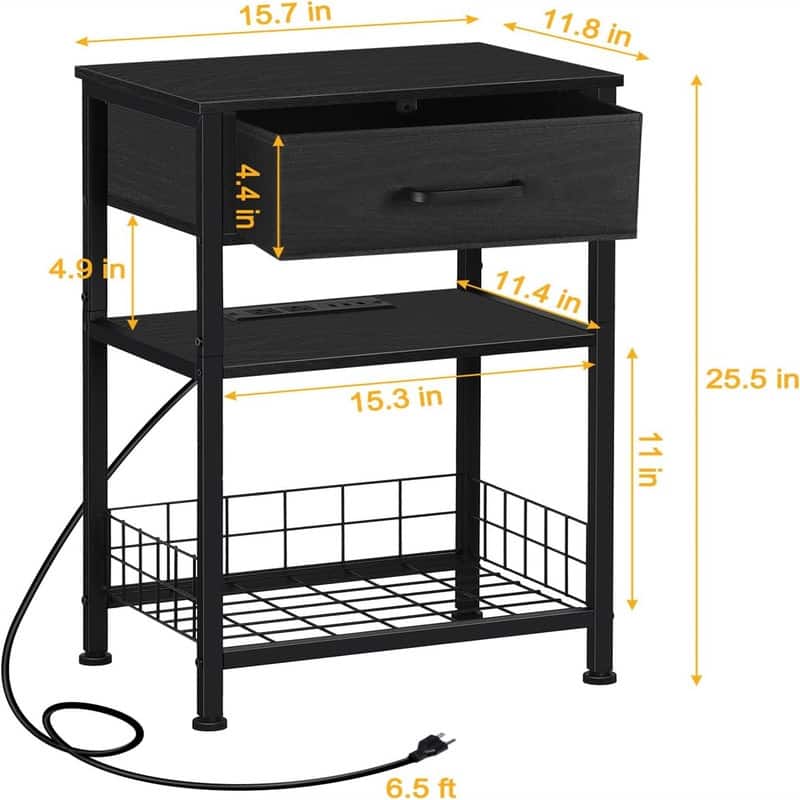 Night Stand with Drawers