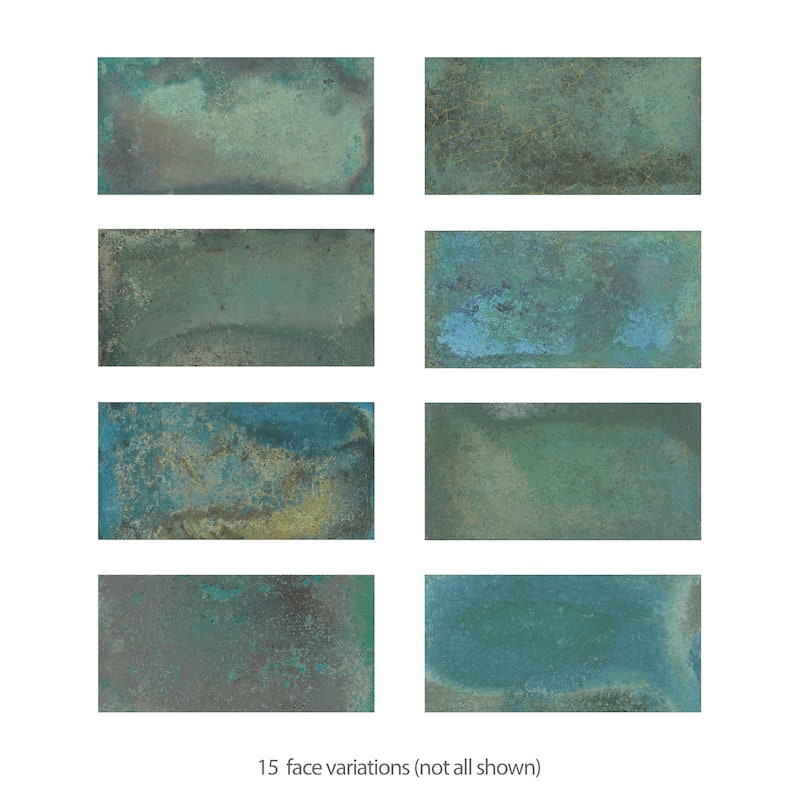 Merola Tile Atelier Volcan Green 4-1/2" x 9-1/8" Porcelain Floor and Wall Tile