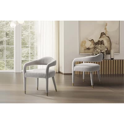 Manhattan Comfort Modern Aspen Tweed Dining Armchair