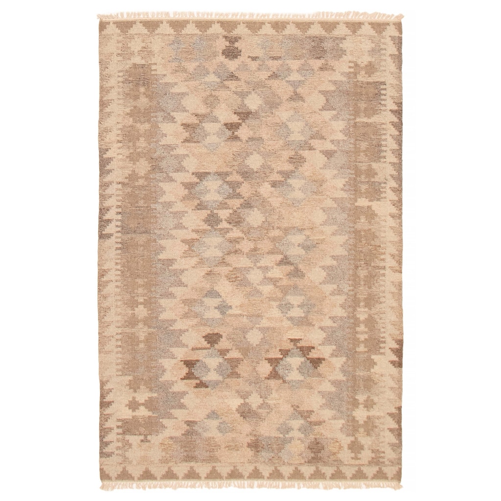 Ankara FW Taupe Kilim 5'2" x 8'0" - 5'2 x 8'0