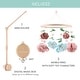 preview thumbnail 2 of 3, The Peanutshell Wooden Crib Mobile Set with Arm, Music Box and Wildflower Baby Mobile