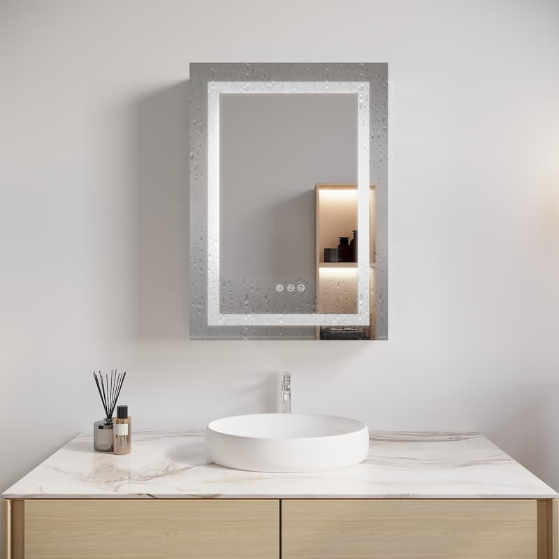26x20 inch Bathroom Medicine Cabinet with LED Mirror