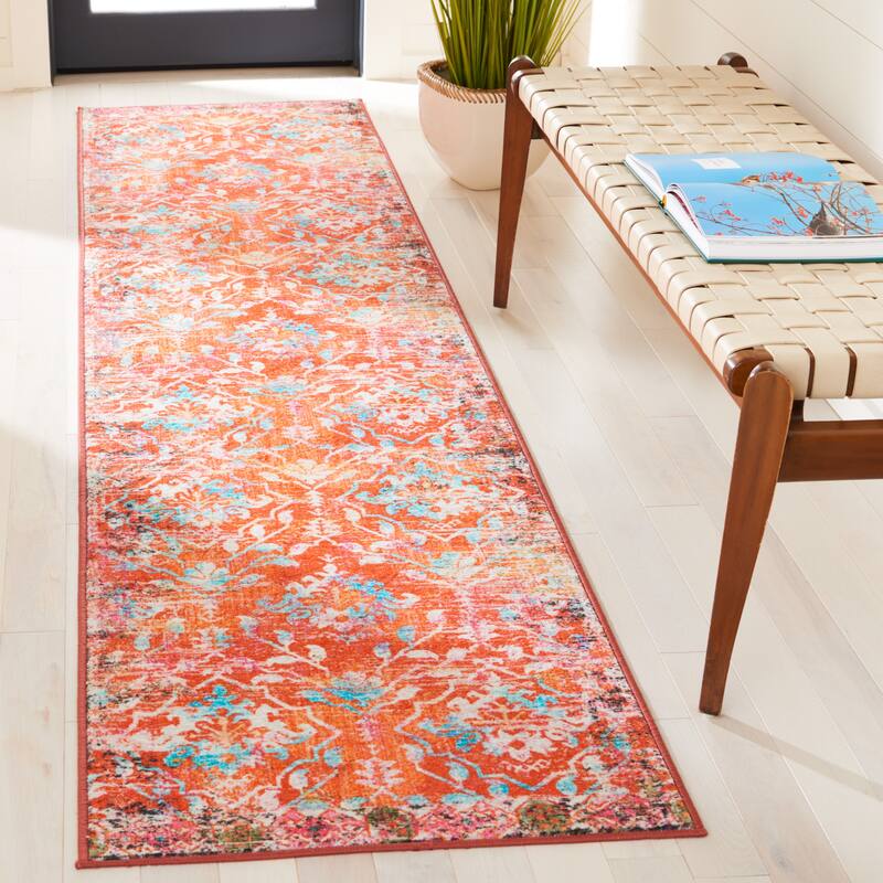 SAFAVIEH Paint Brush Machine Washable Slip Resistant Elvezia Rug