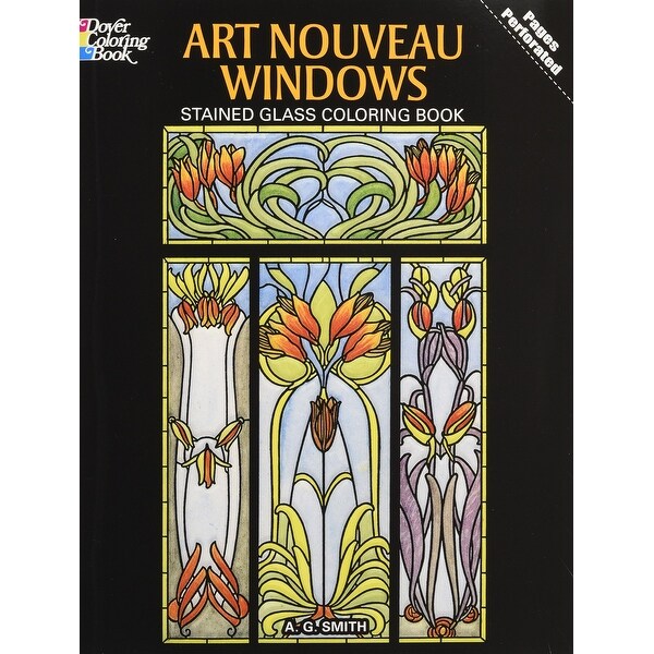 Shop Dover - Stained Glass Coloring Book - Art Nouveau ...