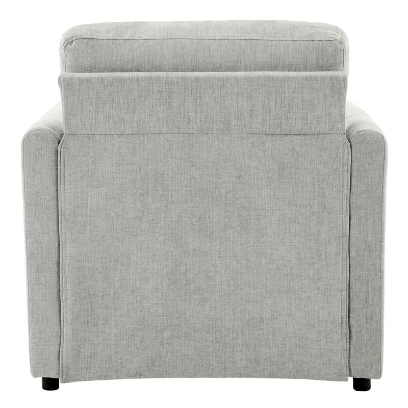 31.9" Oversized Comfy Light Grey Chenille Armchair for Living Room