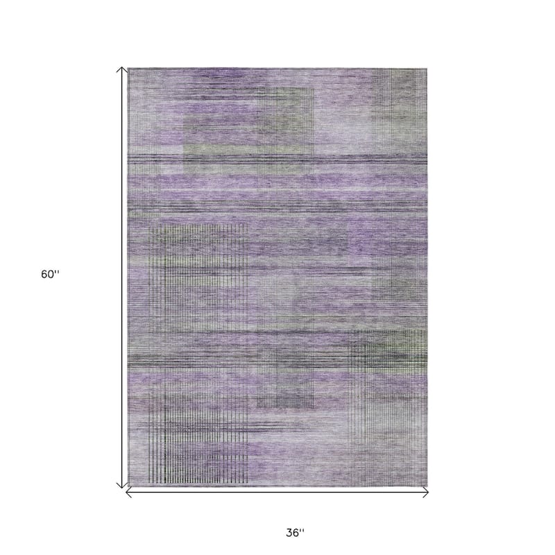 HomeRoots Striped Transitional Rectangle Outdoor Rug