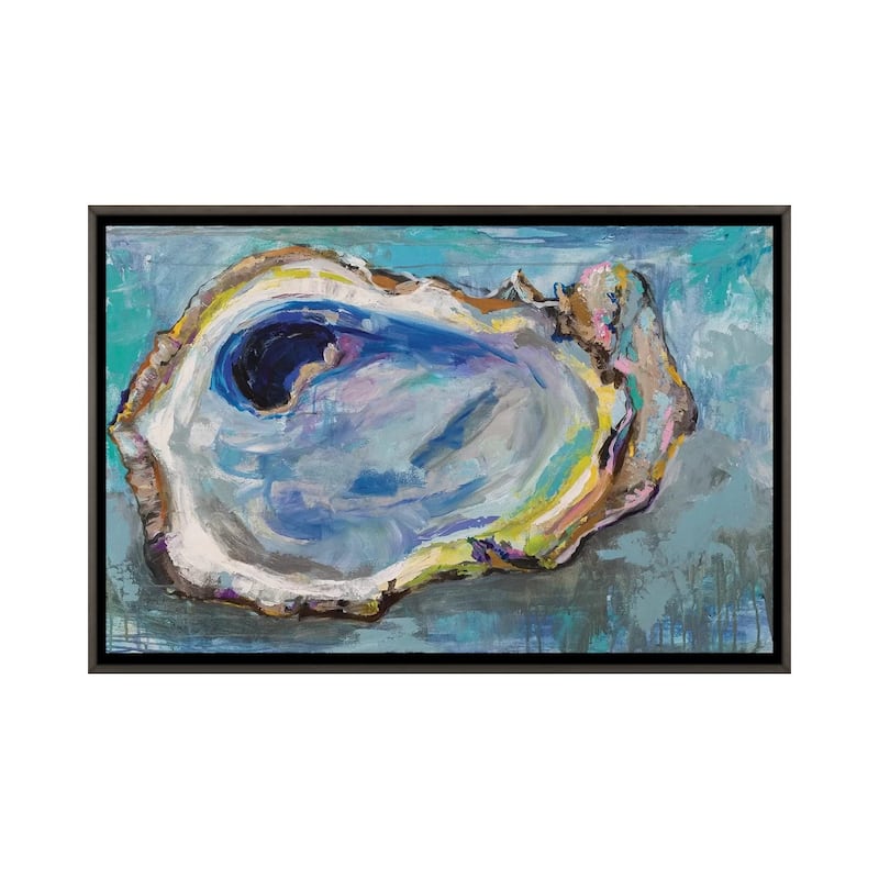 iCanvas "Oyster Two" by Jeanette Vertentes Framed - Charcoal - 26x40