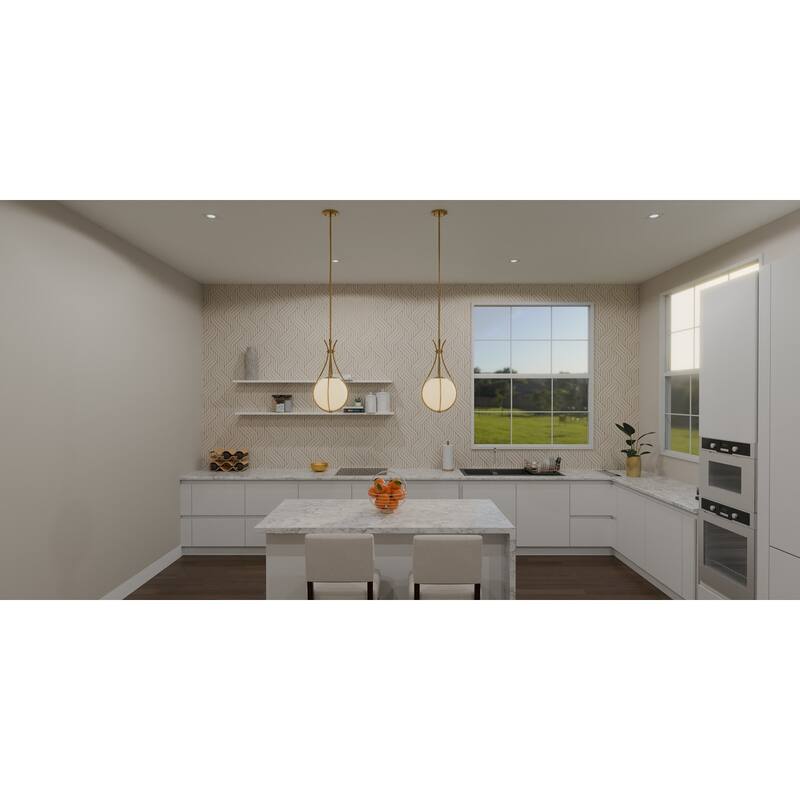Aliyah 1-Light Aged Brass Mini Pendant Light