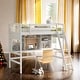 preview thumbnail 13 of 38, Twin size Loft Bed with Wooded Desk And Two Corner Shelves,Muti-Functional Loft Bed