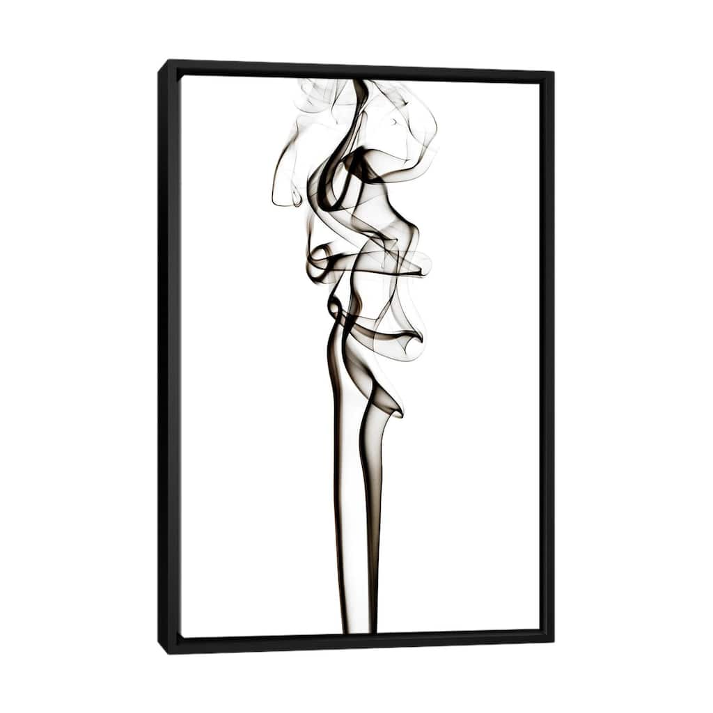 iCanvas "Abstract Black Smoke - Sensual" by Philippe Hugonnard Framed Canvas Print