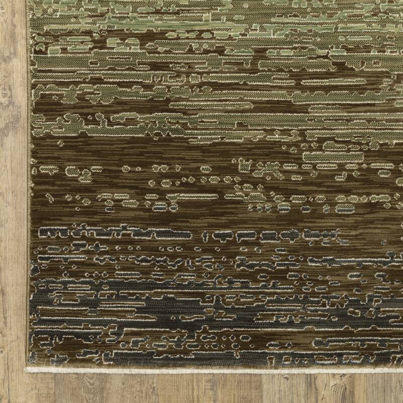 Style Haven Raphael Abstract Ombre Beige/ Brown Mixed Pile Area Rug
