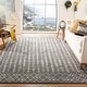 preview thumbnail 4 of 18, SAFAVIEH Tulum Sharie Moroccan Boho Rug - Dark Grey/Ivory - 5' 3" x 7' 6"