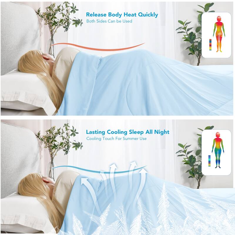 Cooling Comforter, Cold Blanket for Night Sweats 1 Piece