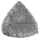 preview thumbnail 30 of 28, Sitting Point Faux Fur Large Fluffy Bean Bag Grey