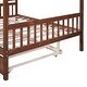 preview thumbnail 36 of 49, Kid Bed Frame Full Size Wooden House Platform Bed with Twin Size Trundle