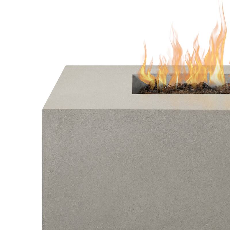Emery 56" Rectangle Propane Fire Table in Flint