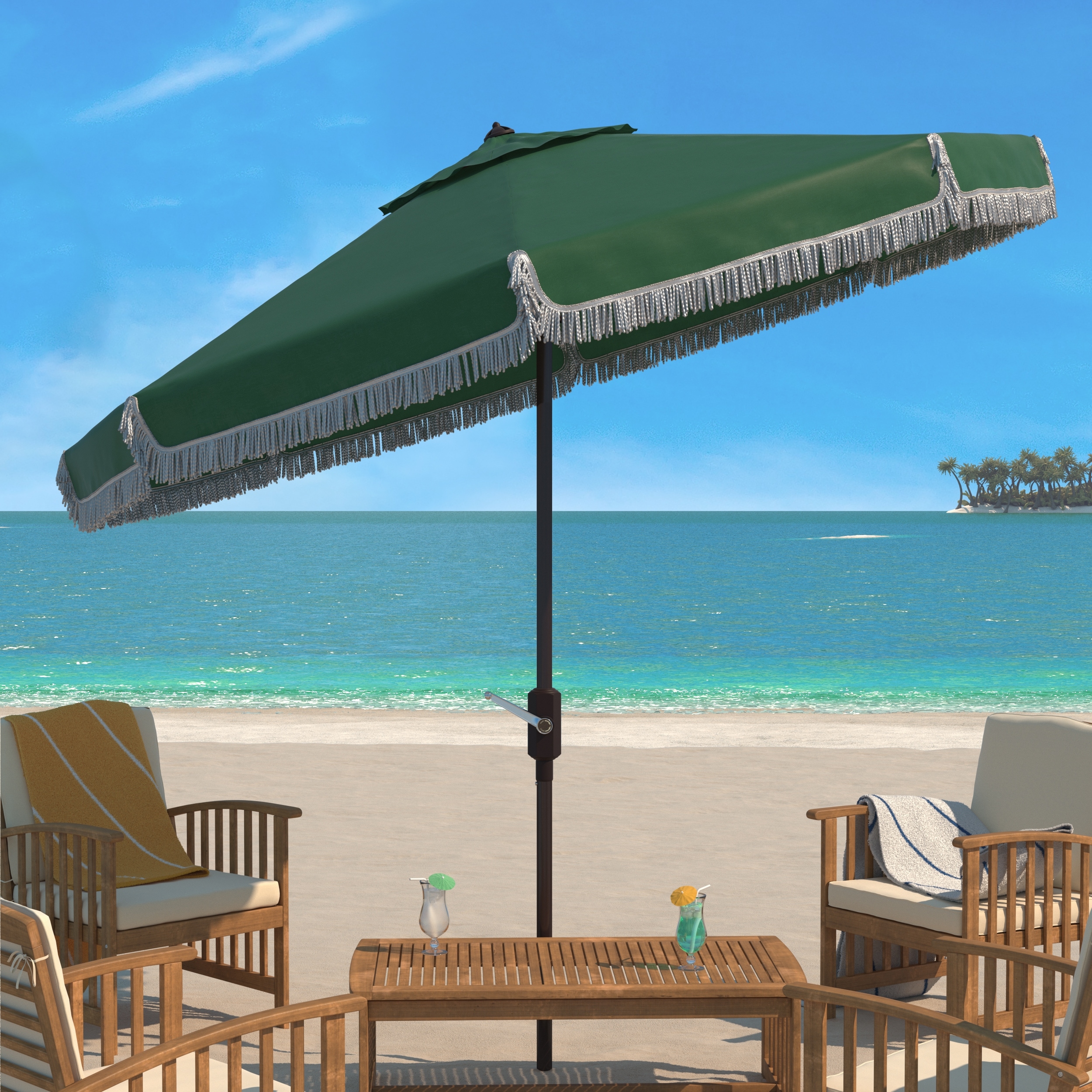 fringe patio umbrella canada TheLAShop 6 ft 8-Rib Wood Market Tilt Umbrella 5-10yr it offers excellent flexibility and wind resistance compared to traditional iron ribs 7 ft. Patio Umbrella with