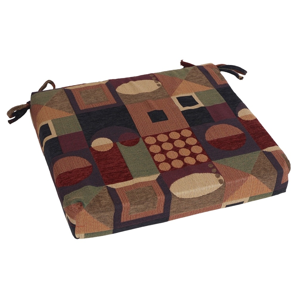 20-inch by 19-inch Jacquard Chenille Chair Cushion - 20 x 19