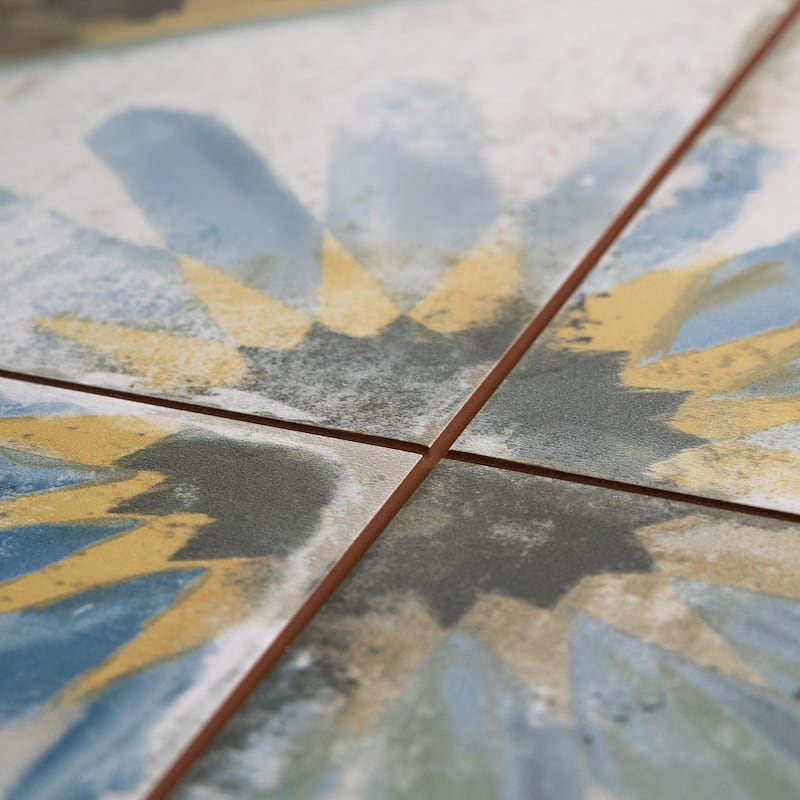 Merola Tile Kings Marrakech Blue 17-5/8" x 17-5/8" Ceramic Floor and Wall Tile