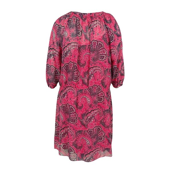 pink paisley dress