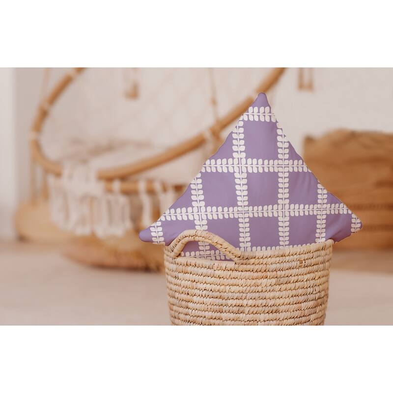 Leaf Plaid Decorative Throw Pillow
