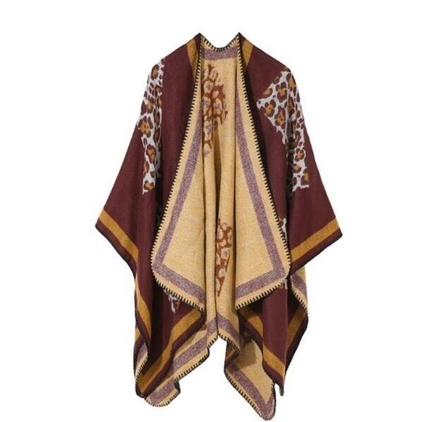 Women Blanket Shawl Wrap Open Poncho Cape Winter Large Warm Diamond Star Scarf On Sale Overstock