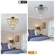 preview thumbnail 12 of 22, Crystal Chandeliers,5-Tier Round Semi Flush Mount Chandelier Light Fixture, Large Contemporary Luxury Ceiling Lighting
