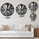 preview thumbnail 4 of 7, Designart 'Futuristic Crystal Background' Oversized Modern Wall CLock