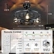preview thumbnail 7 of 20, Cage Ceiling Fan with Light and Smart Control for Bedroom, Farmhouse