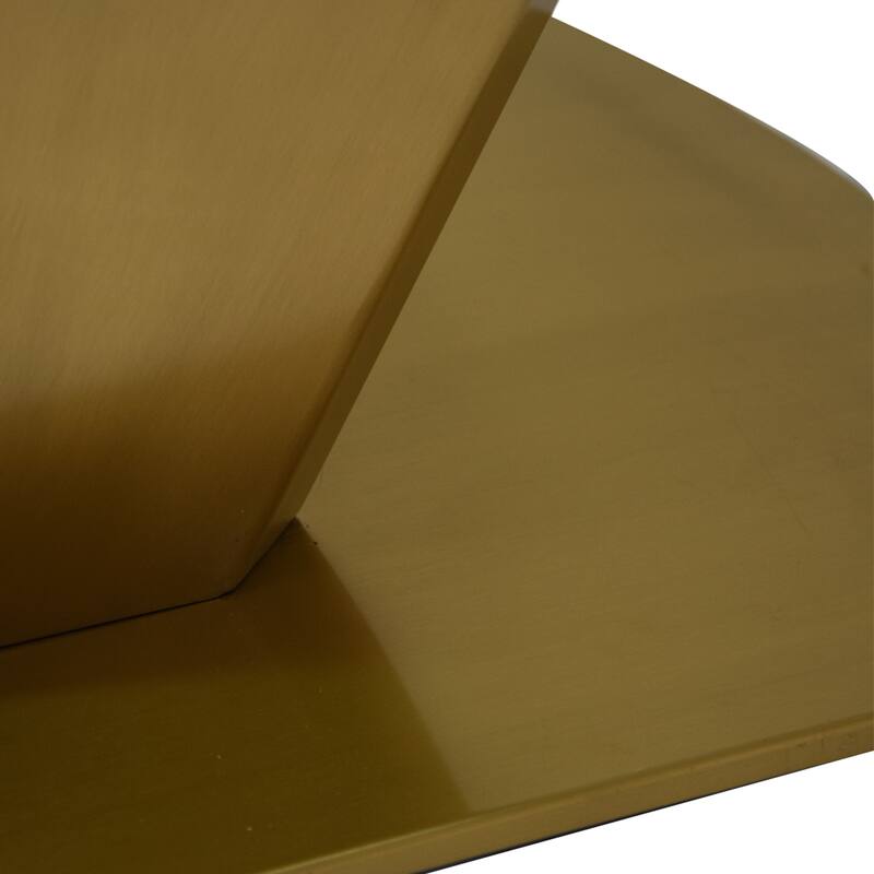 63 "modern artificial stone white panel V-shaped metal legs-can accommodate 6-8 people.