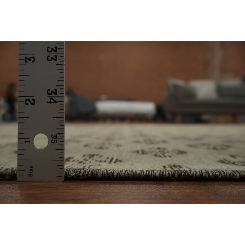 Hand Knotted Oriental 100% Wool Carpet Transitional Floral Beige & Ivories Anatolian Area Rug - 9' 3'' X 5' 10''