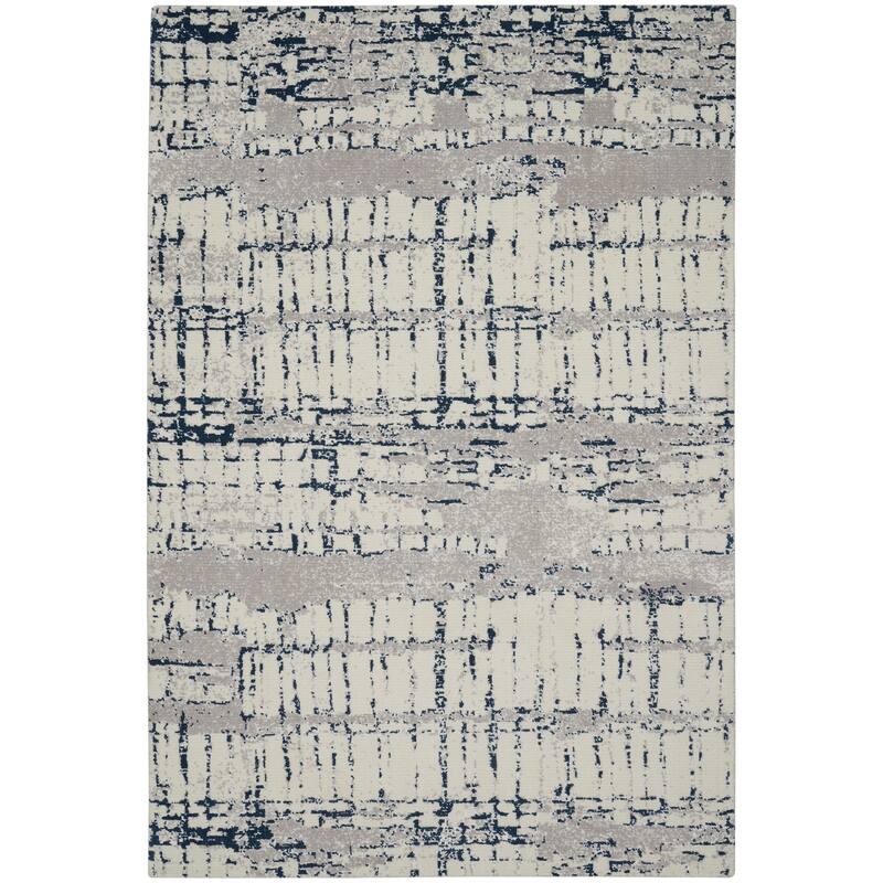 Nourison Twilight Area Rug - 9' 9" x 13' 9" - Ivory/Navy - Rectangle
