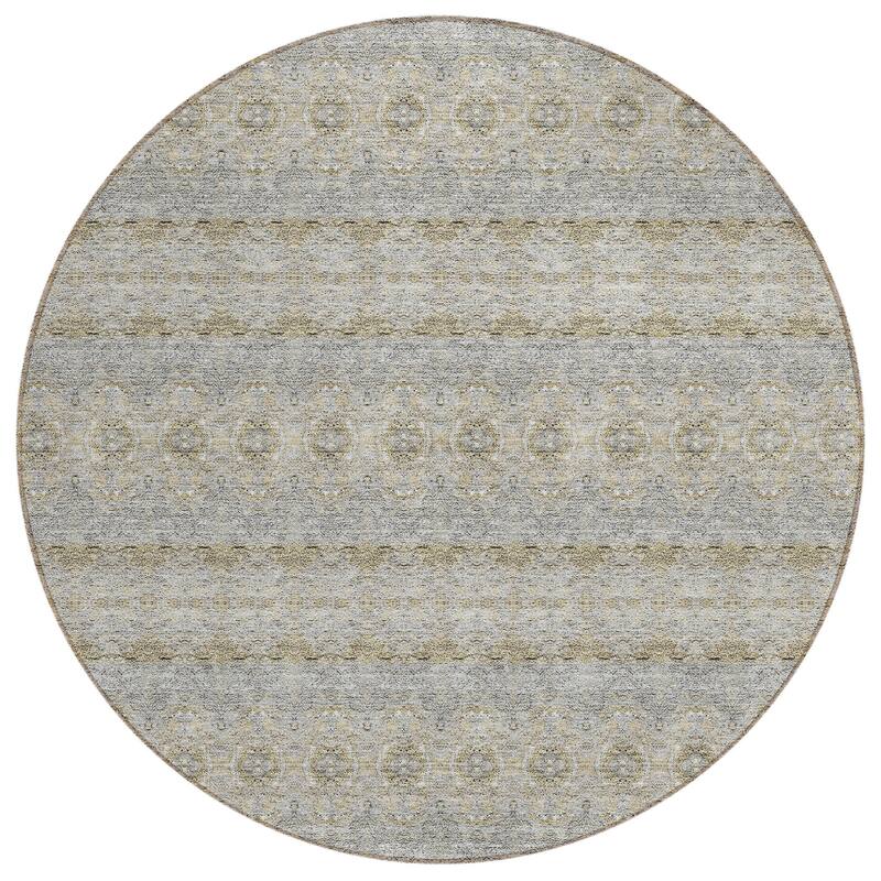 HomeRoots Floral Medallion Transitional Rectangle Outdoor Rug