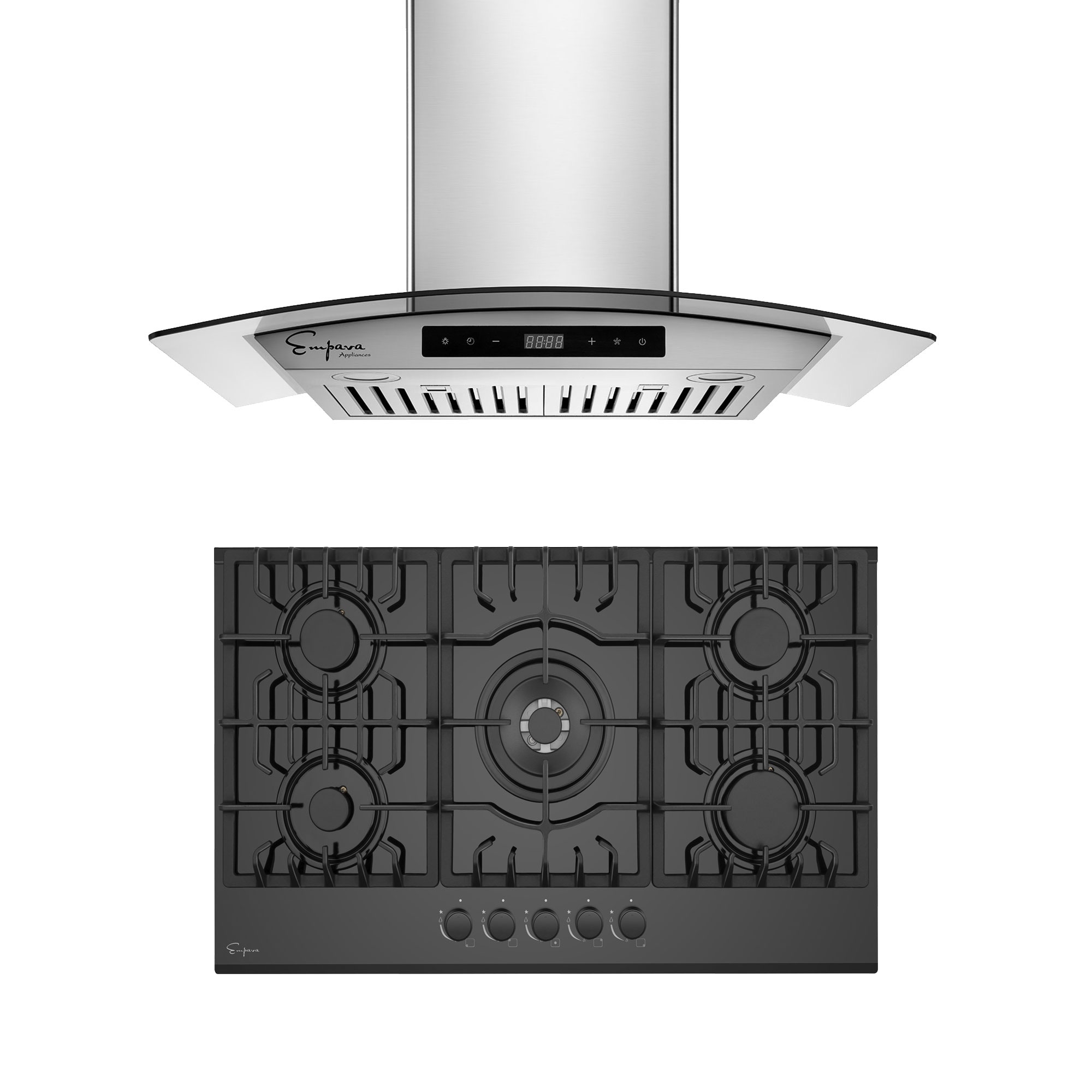 gas cooktop and hood