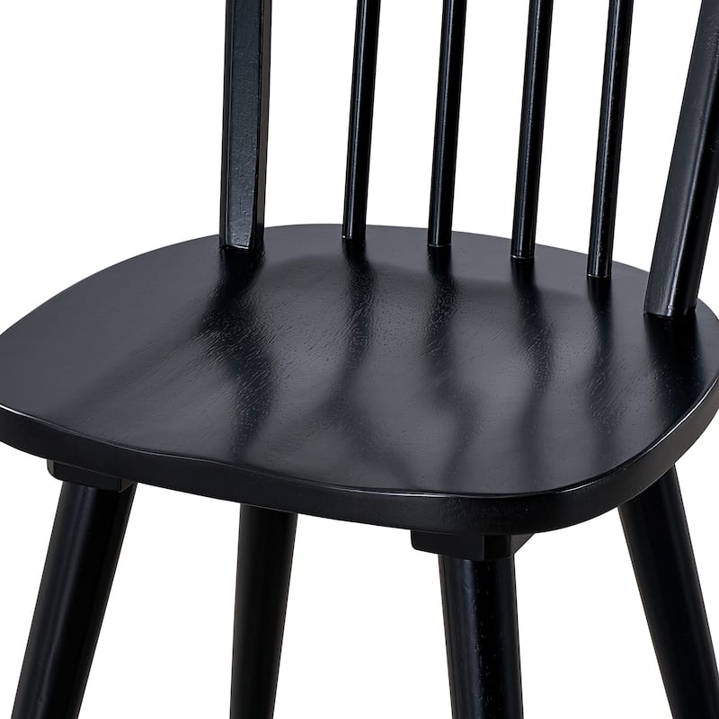 Traditional 17.5" Wide Wood Spindle Back Dining Chairs