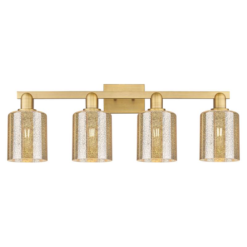 Innovations Lighting Endless Possibilities Arcadia - Cobbleskill - 4 Light 32" Bath Vanity Light - Mercury/Brushed Brass