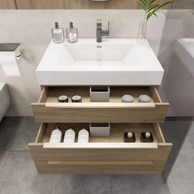 Noble 30" Wall Mounting Vanity with Reinforced Acrylic Sink
