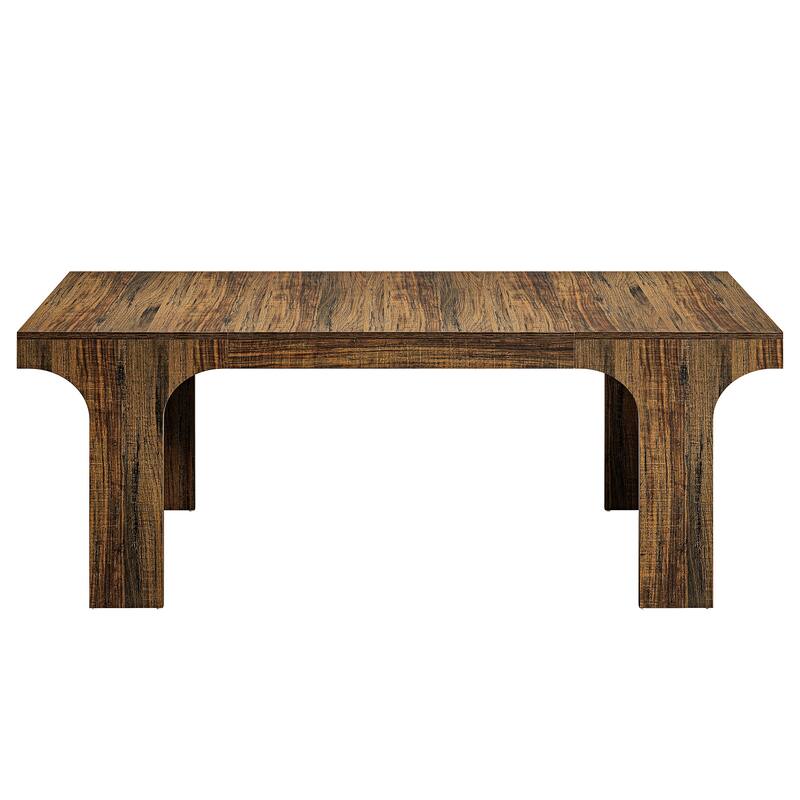 71" Large Wood Dining Table, Rectangular Kitchen Table, Dinner Accent Gathering Table