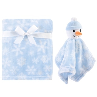 Hudson Baby Infant Plush Blanket with Security Blanket, Snowman, One Size - Snowman - One Size
