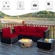 preview thumbnail 47 of 61, Costway 5PCS Patio Rattan Furniture Set Cushioned Sofa & Chair Coffee