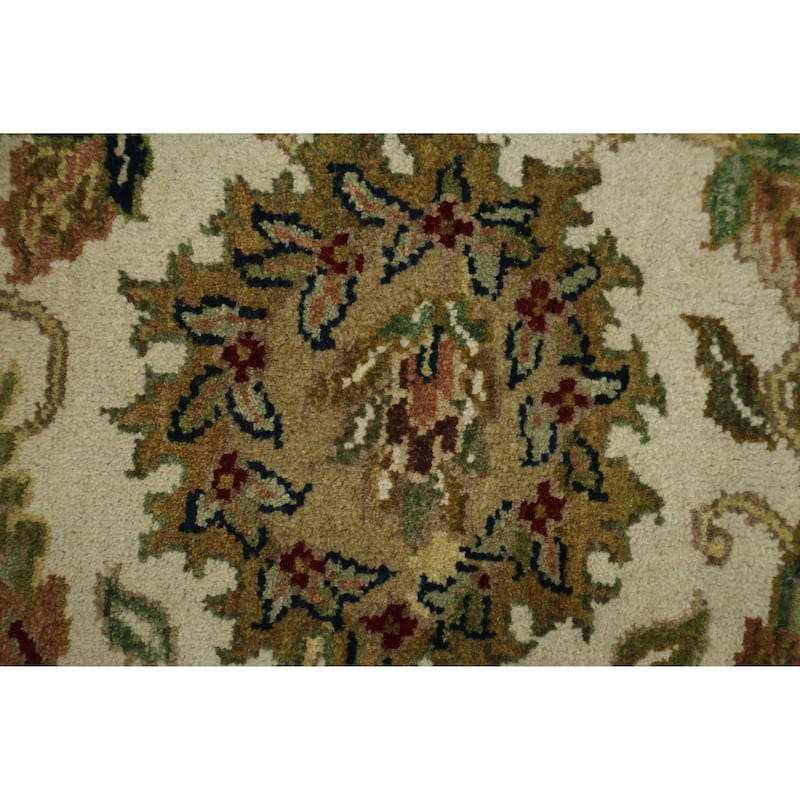 Hand Knotted Oriental 100% Wool Carpet Traditional All-Over Red Agra Area Rug - 12' 0'' X 9' 0''
