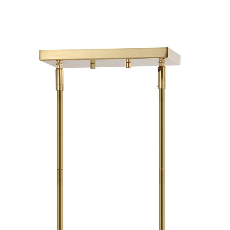 Olivia 38.5" 5-Light Modern Midcentury Iron Linear LED Pendant, Brass Gold by JONATHAN Y - 5 Light