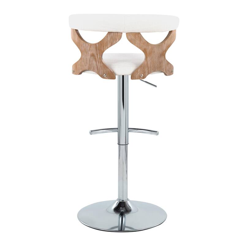 Carson Carrington Viby Adjustable Bar Stool with Rounded T Footrest (Set of 2)