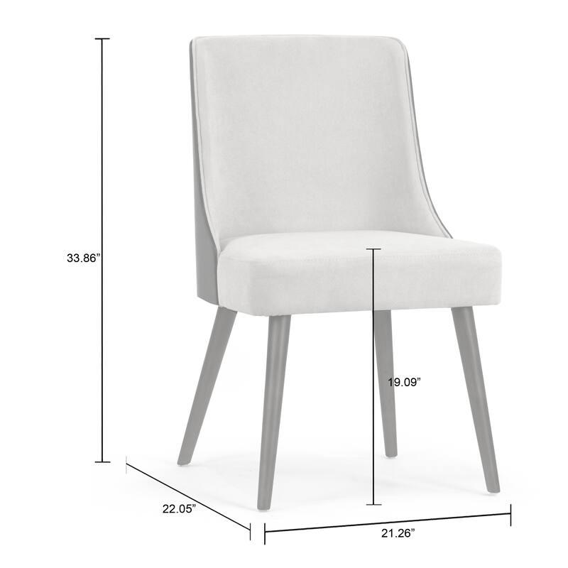 Esmy Beige Fabric Chair with Dark Brown Bentwood Back (Set of 2)