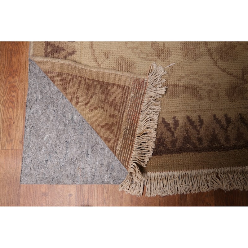 Antique Vegetable Dye Oushak Large Turkish Rug Handmade Wool Carpet - 16'7" x 19'3"