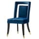 preview thumbnail 2 of 0, Gracewood Hollow Dhruv Velvet Dining Chairs (Set of 2) - N/A Navy